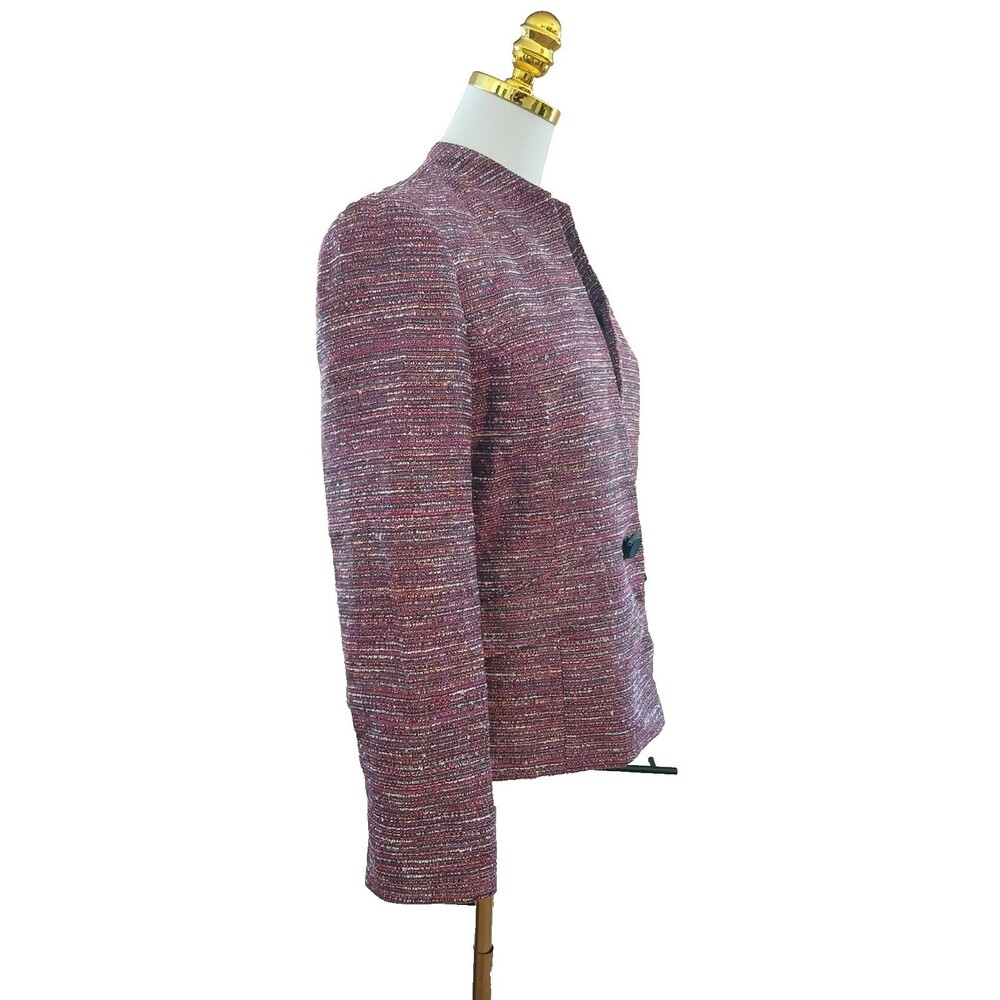 Kasper Separates Blazer Jacket Pink Tweed Women's 8/P Office Career - Picture 5 of 13
